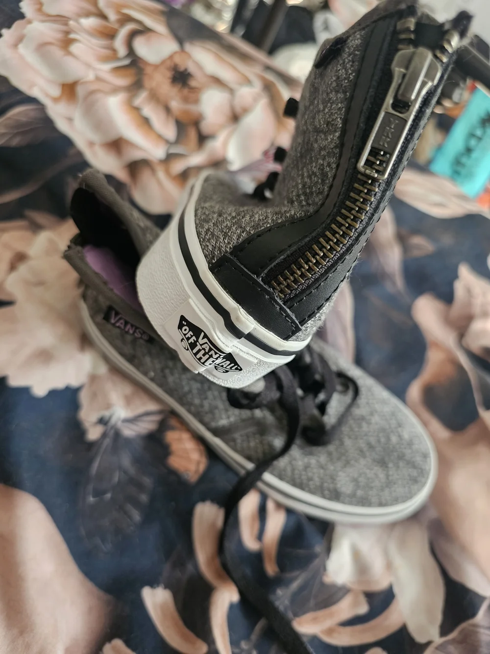 Vans Kids' Gray High-Top Skate Shoes